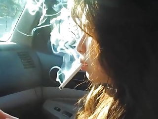 woman smoking in car 2
