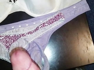 Allison&#039;s 2 dirty thongs and Bailey&#039;s cum stained 38 C bra 