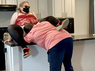 Hot Horny SSBBW Blonde Milf Realtor Flirts With Renter Client &amp; Gets Doggystyle Creampie In Pussy, Black Cumming Inside
