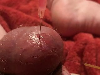 Needle in Testicle Draining