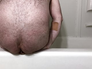 Fucking my ass with 8 inch dildo in shower