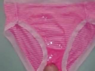 Cumming on stripped panties