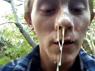Facial and bj in the woods