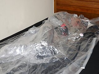 Jan 10 2023 - A long sweaty relaxing VacPacking in my shiny ski jacket PVC aprons &amp; Lead Aprons