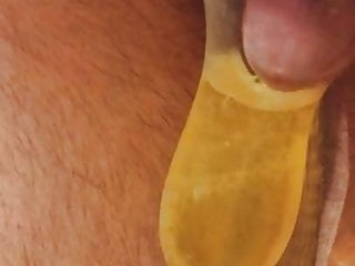 Pissing in a condom