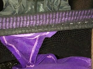 Purple panty pissing