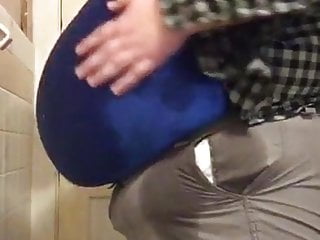 Fat step dad chugs more and more (padding)