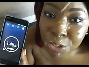 Ebony facial taken on phone