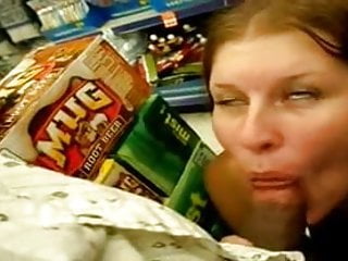 Grocery, Blowjob, Amateur Sucking, Store