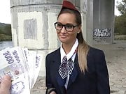 Stewardess Gets Cash for Sex