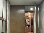 Friend naked in his apartment 