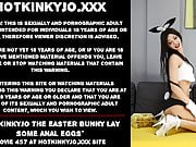 Hotkinkyjo the Easter bunny lay some anal eggs