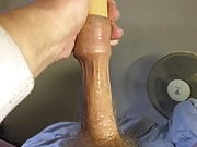 Long foreskin with: rolling pin