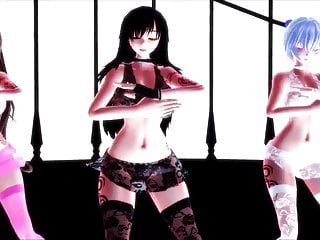 Mmd Cyber Thunder Yuuka Kazami, Yamato And Cirno Sexy Dance