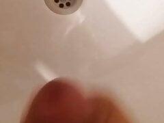 A paw in the bathroom with ejaculation!