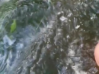 Wetlook adventure part 2_2. Crossing river in shorts and tshirt and going thru big grass field…