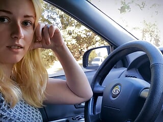 Fucked in Car, Real Amateur, Vagina Fuck, 18 Year Old Amateur