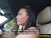 European cabbie babe sucks dick outdoors