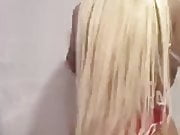 Sexy Swedish Blonde Stripping