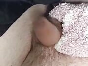 A video of a friend stroking with socks