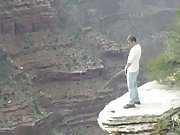 Peeing down grand canyon