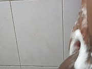 Masterbating in bathroom 