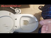 Master Ramon pisses on the toilet in hot bathing shorts, no mercy!