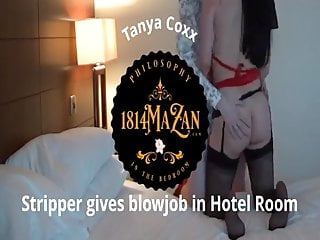 Pornstar Voyeur Striptease video: ASMR Kissing Stripper in a Hotel Room Red Dress