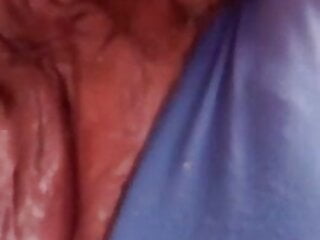 Close-up of grannys teasing big clit