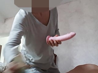 Wife Fucks Dildo, Man, Wife Ass, Brutal Sex