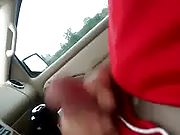 Jerking Off Driving Down the Highway