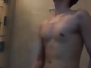 asian boy JO in shower (no cum - 1'18'')