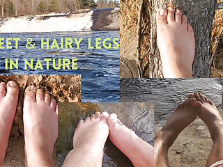 Body Worship Big Feet Hairy Legs Outside...
