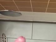 Cum Tagging Bathroom Wall