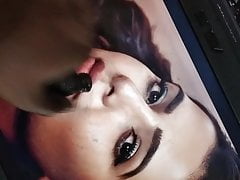 Sammu oily face fucked by my ugly black cock 