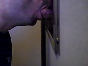 Mouthful of cum at the gloryhole