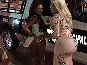 sexy milfs showing off their assets in public