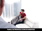 FamilyStrokes - Almost Caught Fucking Her Step-Bro By Dad