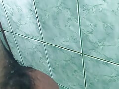 LATIN MAN WITH A BIG COCK IN THE SHOWER