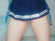 stripteace show with my school uniform 
