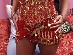 Fuck that hot belly dancer!  Thressome anal fuck!