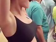 Girl doing striptease at Russia 2018 match 2