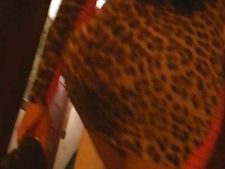 Sexy latina tranny in leopard print...