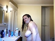 BBW Big Tits Fat Ass Wife After Shower