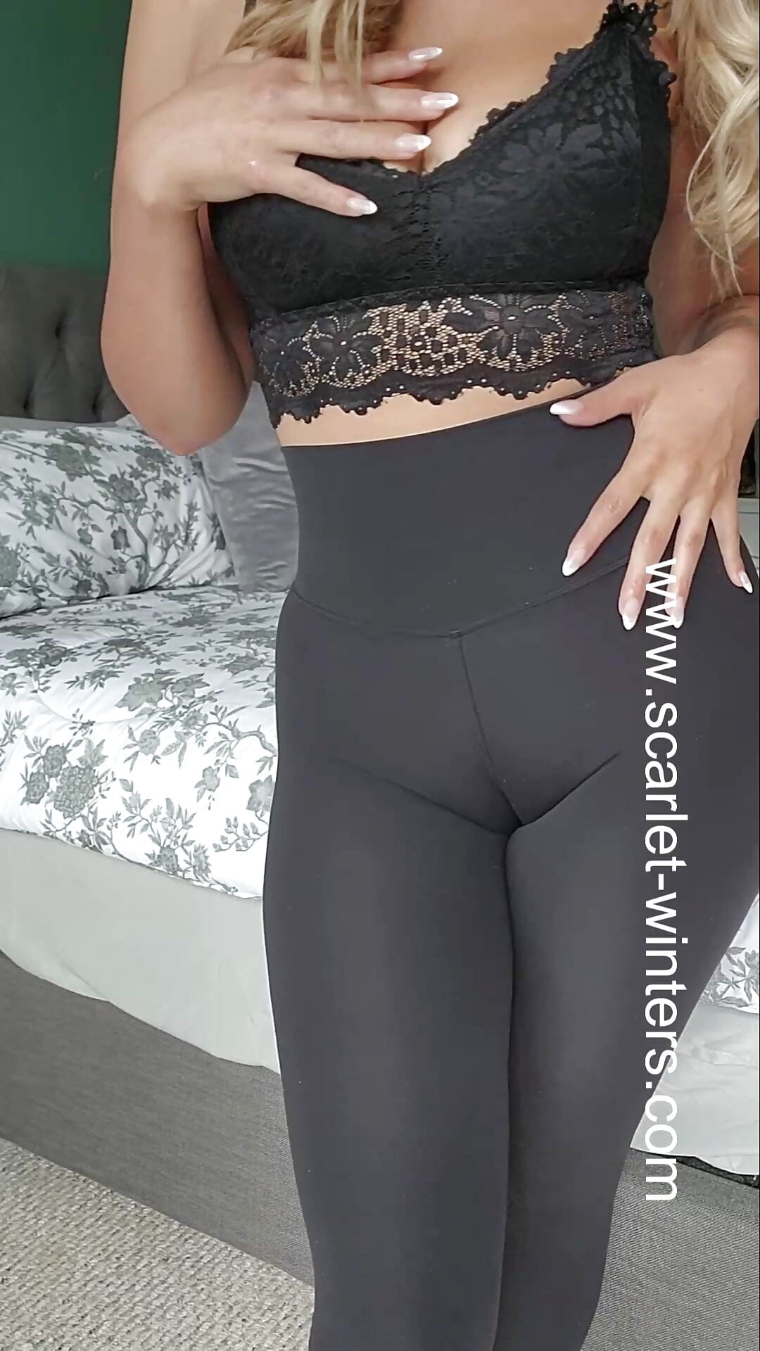 Busty Teacher tell you how to jerk off with her leggings JOI