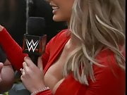 WWE - Peyton Royce big cleavage in a red tip