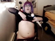 Purple-haired Goth Trans Girl Hitachi Session 12-02-15