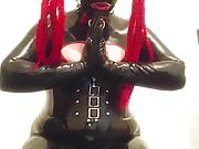 Rubberdoll Cumming To Master's Orders While He's At Work