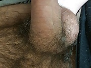 I masturbate my elastic dick in the bathroom