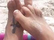 Sandy foot tease